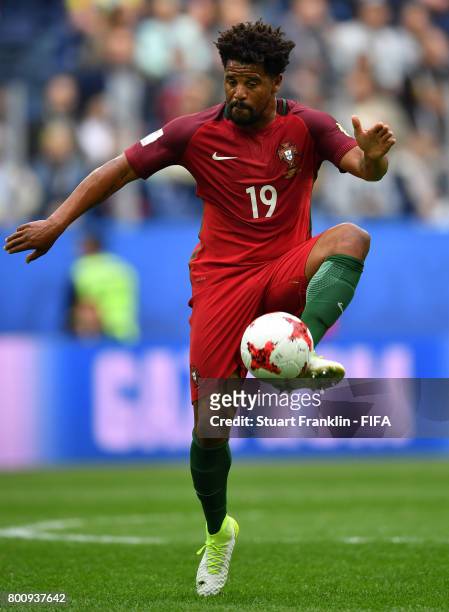 Eliseu of Portugal in action during the FIFA Confederation Cup Group A match between New Zealand and Portugal at Saint Petersburg Stadium on June 24,...