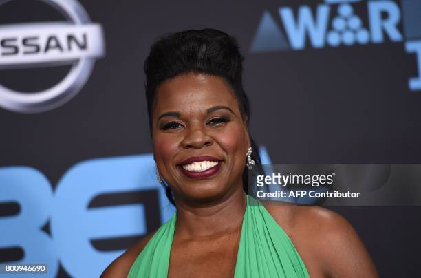 Comedian Leslie Jones poses upon her arrival at the BET Awards ceremony, on June 25 in Los Angeles, California. / AFP PHOTO / CHRIS DELMAS