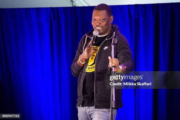 Comedian Michael Che performs at ID10T festival at at Shoreline Amphitheatre on June 25, 2017 in Mountain View, California.