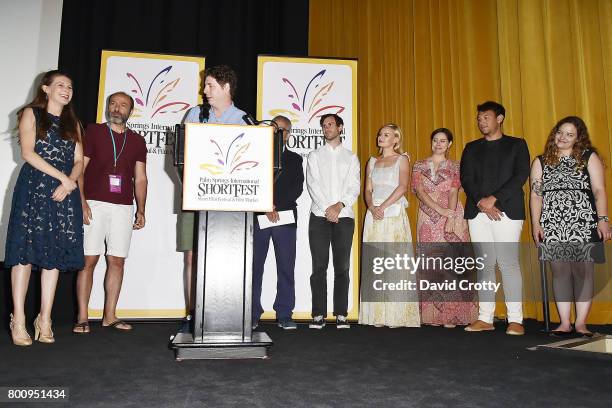 Reed Van Dyk, Ian Durkin, David Ansen, Kate Bosworth, Lindsey Bahr, Sam Lansky and Heidi Zwicker attend the 2017 Palm Springs International Festival...