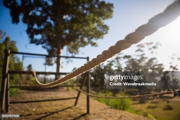 Rope obstacle course in the boot camp