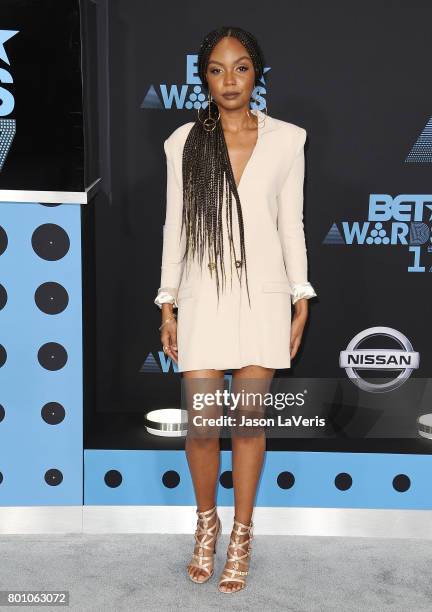 Actress Sierra McClain attends the 2017 BET Awards at Microsoft Theater on June 25, 2017 in Los Angeles, California.