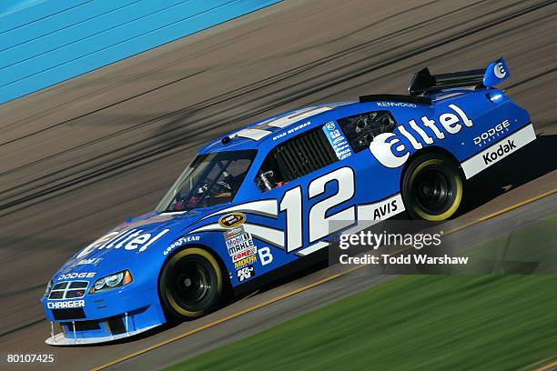 Ryan Newman, driver of the Alltel Dodge, drives during NASCAR Sprint Cup testing at Phoenix International Raceway on March 4, 2008 in Avondale,...