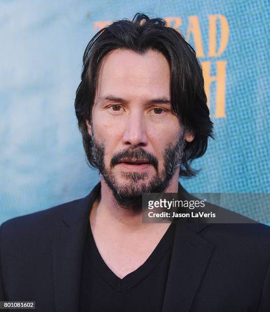 Actor Keanu Reeves attends the premiere of "The Bad Batch" at Resident on June 19, 2017 in Los Angeles, California.