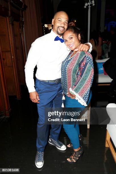 Aaron D. Spears and wife Estela Lopez-Spears attend the 2017 BET Awards Official After Party at Vibiana on June 25, 2017 in Los Angeles, California.