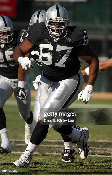 Oakland Raiders rookie offensive guard Kevin Boothe during 20-13 victory over the Pittsburgh Steelers at McAfee Coliseum in Oakland, Calif. On...