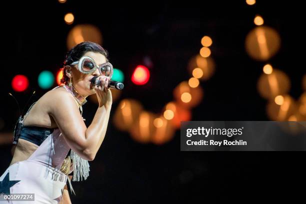 Singer Nelly Furtado perfoms on stage during New York City Pride 2017 - Pride Island - Sunday at Pier 26 on June 25, 2017 in New York City.