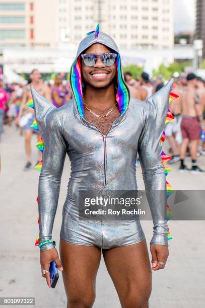 Attendees during New York City Pride 2017 - Pride Island - Sunday at Pier 26 on June 25, 2017 in New York City.