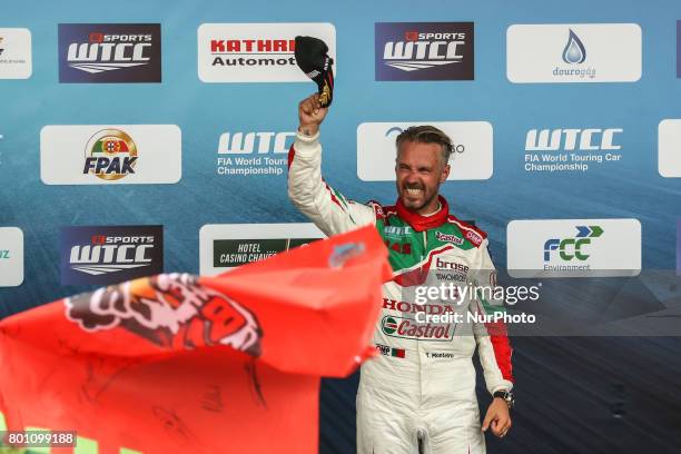 Third place during Podium ceremony of the Race 2 of FIA WTCC 2017 World Touring Car Championship Race of Portugal, Vila Real, June 25, 2017.
