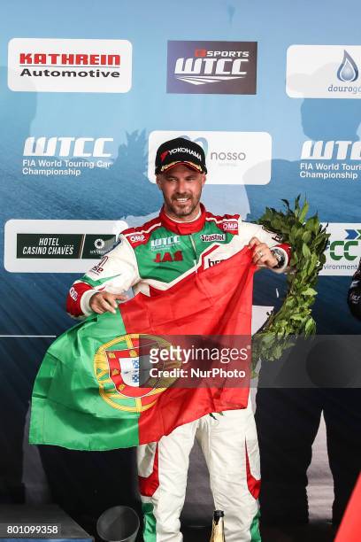 Third place during Podium ceremony of the Race 2 of FIA WTCC 2017 World Touring Car Championship Race of Portugal, Vila Real, June 25, 2017.