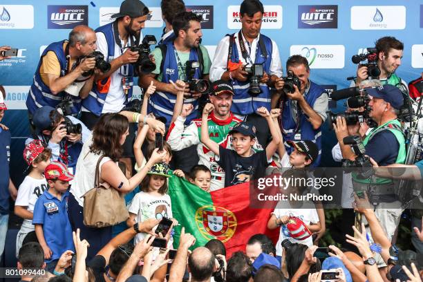 Third place and ROB HUFF during Podium ceremony of the Race 2 of FIA WTCC 2017 World Touring Car Championship Race of Portugal, Vila Real, June 25,...