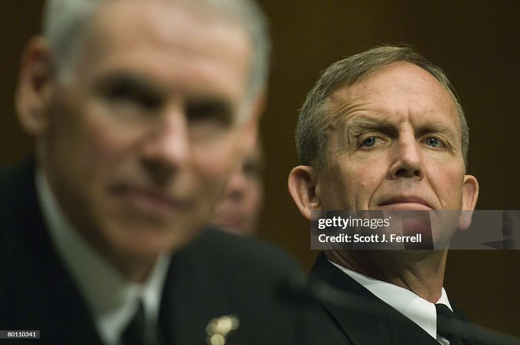 Admirals During Senate Armed Services Hearing on Fiscal 2009 Defense Authorization