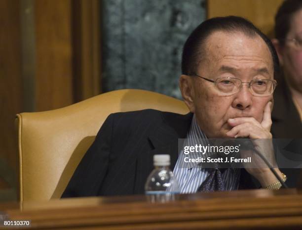 March 4: Sen. Daniel K. Inouye, D-Hawaii, who chaired the meeting in the absence of subcommittee Chairman Robert C. Byrd of West Virginia, as...