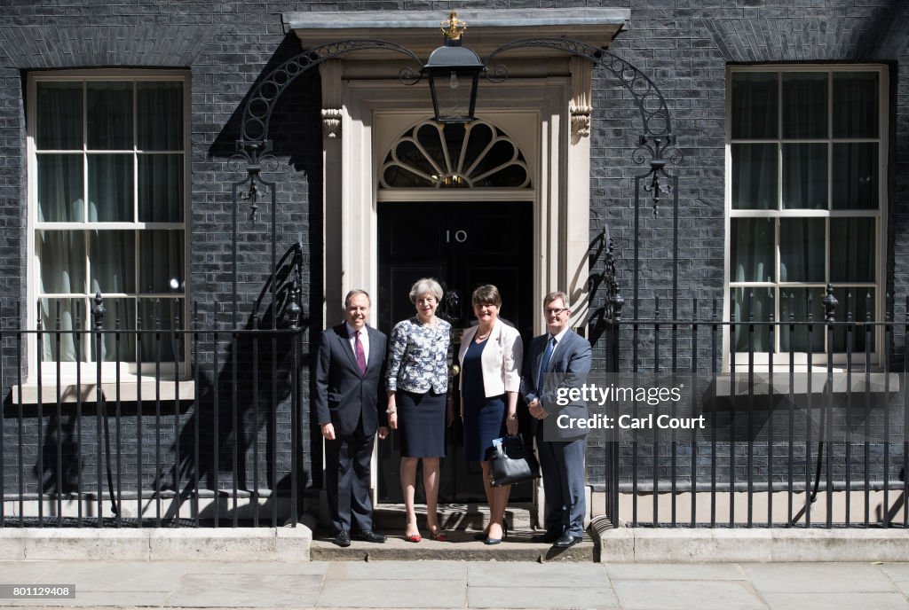 The Prime Minister Meets DUP Leader At Downing Street