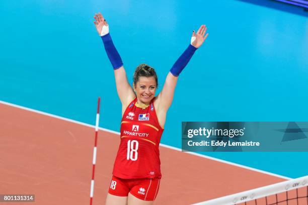 Alexandra Rochelle of France during the Women's European league match between France and Montenegro on June 24, 2017 in Nantes, France.