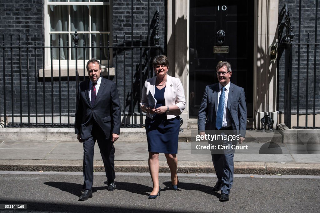 The Prime Minister Meets DUP Leader At Downing Street