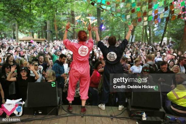 Aoife McElwain and Clementine Holmes presents Sing Along Social at The Woodlands Stage at Body & Soul Festival at Ballinlough Castle on June 25, 2017...