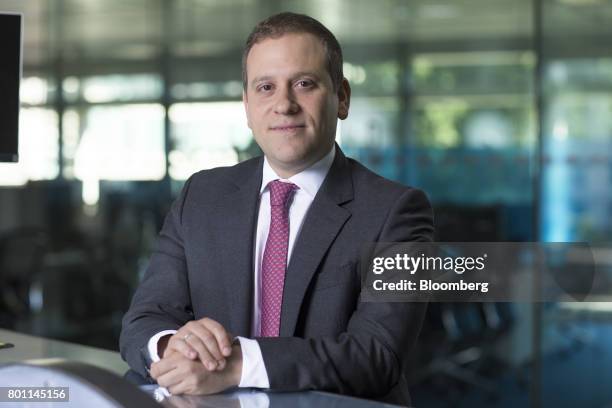 Adam Marshall, director-general of the British Chambers of Commerce , poses for a photograph following a Bloomberg Television interview in London,...