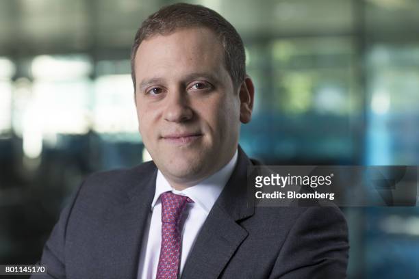 Adam Marshall, director-general of the British Chambers of Commerce , poses for a photograph following a Bloomberg Television interview in London,...
