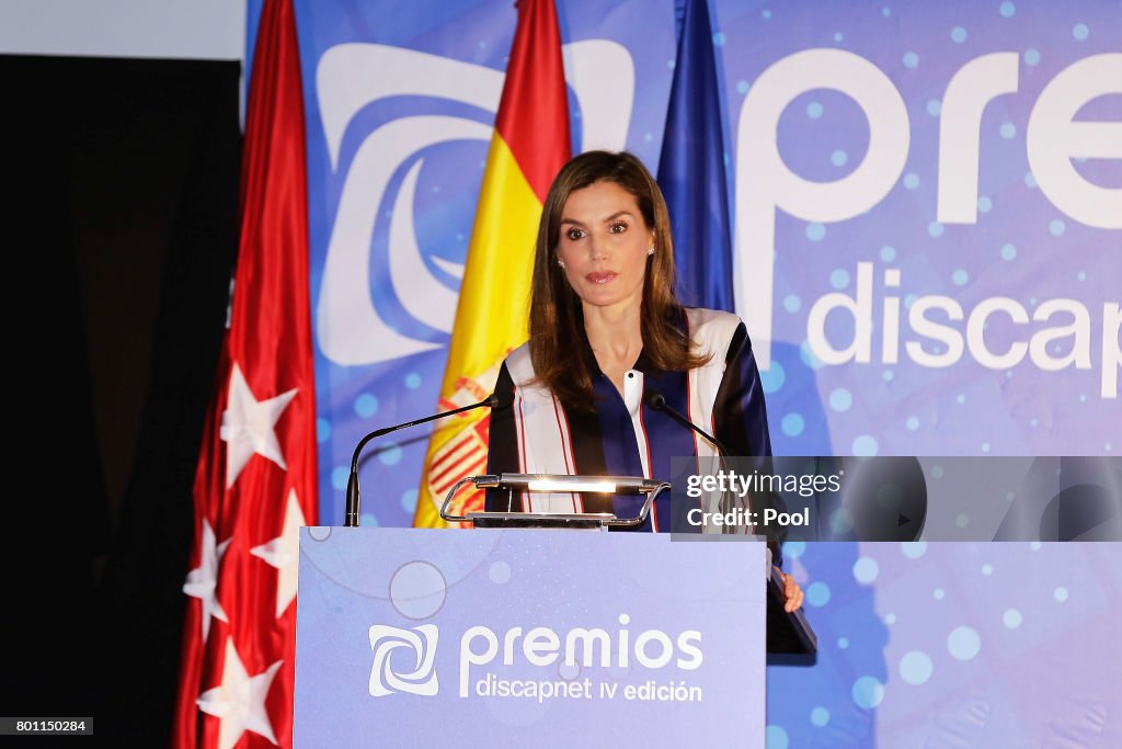 Queen Letizia Of Spain Delivers 'Discapnet' Awards