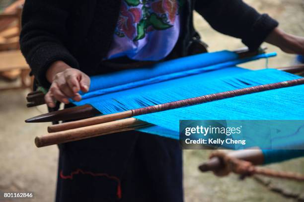 traditional mexican handwoven textiles - san juan chamula stock pictures, royalty-free photos & images