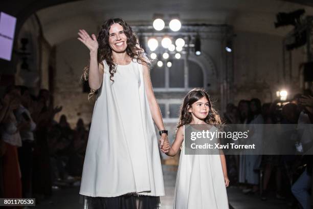 Cristina Fernandez of 'Little Creative Factory' walks the runway during the Barcelona 080 Fashion Week June 26, 2017 in Barcelona, Spain.