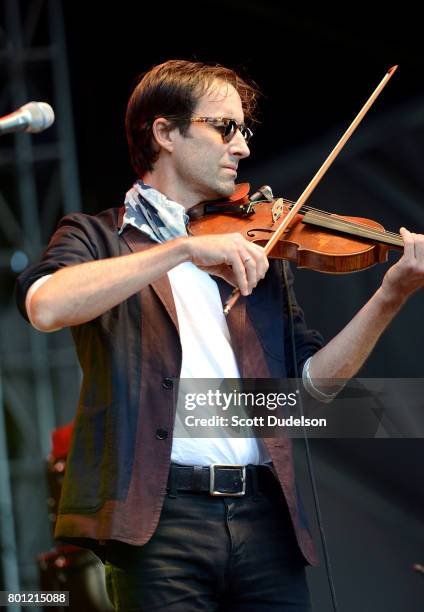 Singer Andrew Bird performs onstage during Arroyo Seco Weekend at Brookside Golf Course on June 25, 2017 in Pasadena, California.