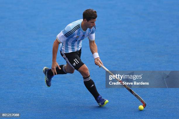 Joaquin Menini of Argentina in action during the final match between Argentina and the Netherlands on day nine of the Hero Hockey World League...