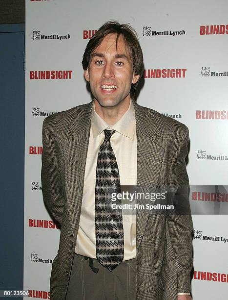 Mountain Climber Erik Weinhenmayer arrives at the "Blindsight" premiere at Cinema 1 on March 4, 2008 in New York City.