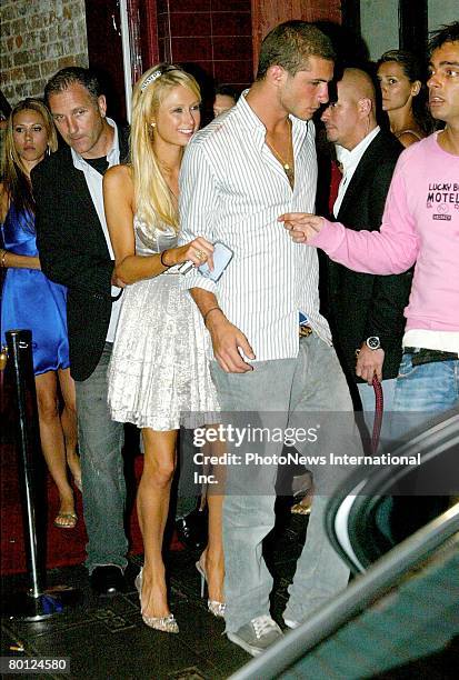 Heiress Paris Hilton and boyfriend Stavros Niarchos III are seen in Darlinghurst on New Year's Day on January 01, 2007 in Sydney, Australia.