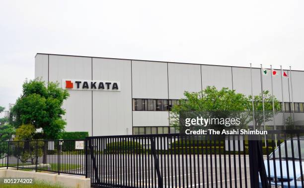 Air bag maker Takata Hikone factory is seen on June 26, 2017 in Hikone, Shiga, Japan. The air bag maker filed the bankruptcy protection to the Tokyo...