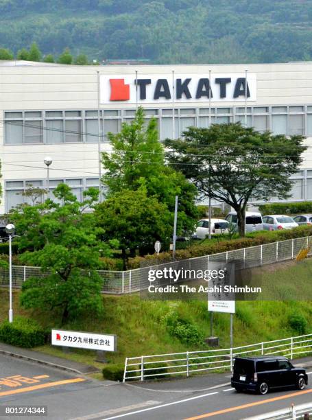 Air bag maker Takata's subsidiary Takata Kyushu's Taku factory is seen on June 26, 2017 in Taku, Saga, Japan. The air bag maker filed the bankruptcy...