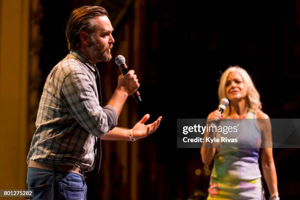 Will Forte performs at the Big Slick Celebrity Party & Live Auction during the Big Slick Celebrity Weekend benefiting Children's Mercy Hospital of...