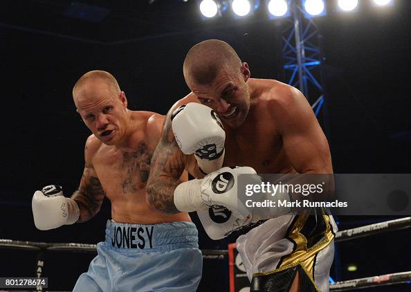 Jordan Rutter Boxing Jordan King takes on Adam Jones during a Super-Middleweight contest ...