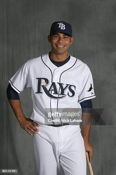 Carlos Pena of the Tampa Bay Rays poses during Photo Day on February 22, 2008 at the Raymond A. Naimoli Baseball Complex in St. Petersburg, Florida.