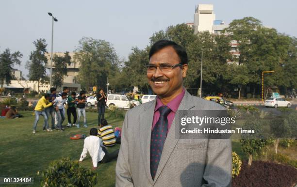 Aanand Naidu, Deputy Director General and Channel Manager, DD Bharati, poses during an exclusive interview with Hindustan Times for the special...