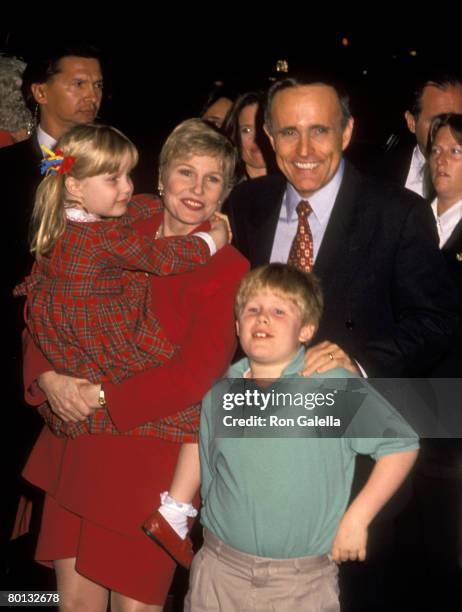 Donna Hanover, Rudolph Giuliani, daughter Caroline Giuliani, and son Andrew Giuliani