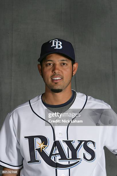 Jason Bartlett of the Tampa Bay Rays poses during Photo Day on February 22, 2008 at the Raymond A. Naimoli Baseball Complex in St. Petersburg,...