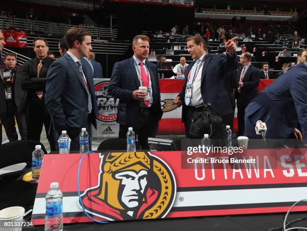 Daniel Alfredsson of the Ottawa Senators attends the 2017 NHL Draft at the United Center on June 24, 2017 in Chicago, Illinois.