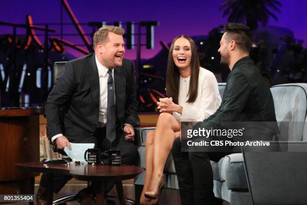 Laura Haddock and Dominic Cooper chat with James Corden during "The Late Late Show with James Corden," Thursday, June 22, 2017 On The CBS Television...