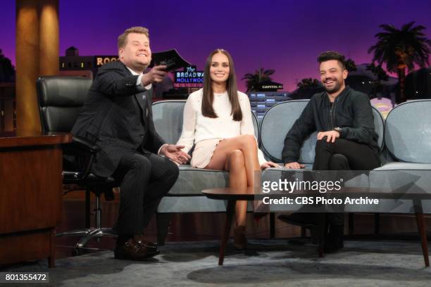 Laura Haddock and Dominic Cooper chat with James Corden during "The Late Late Show with James Corden," Thursday, June 22, 2017 On The CBS Television...
