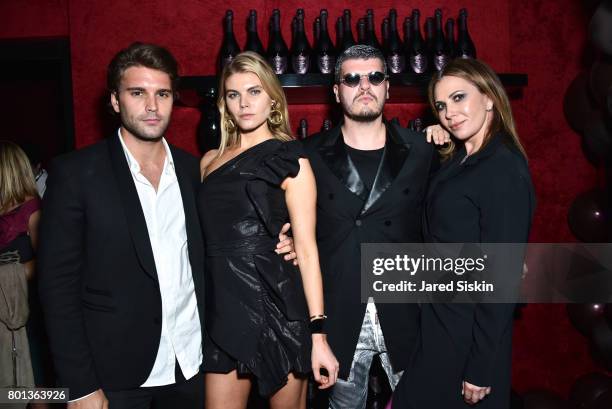 Guest, Maryna Linchuk, Eli Mizrahi and Inga Rubenstein attend The Dom Perignon Vintage Trinity Launch Party at 17 Irving Place on June 22, 2017 in...