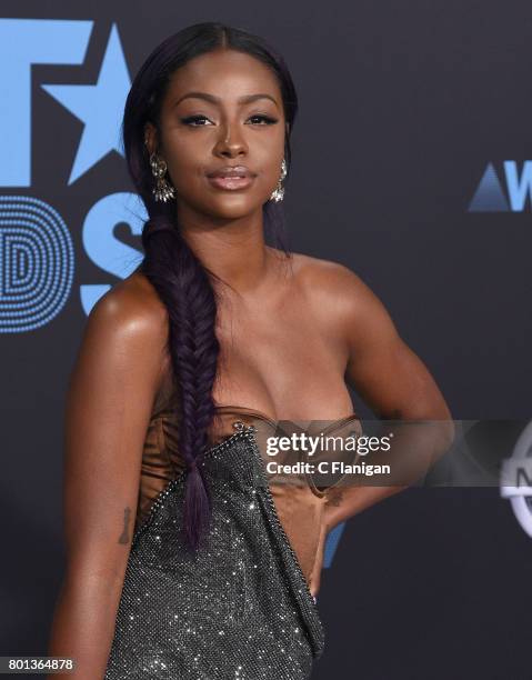 Justine Skye attends the 2017 BET Awards at Staples Center on June 25, 2017 in Los Angeles, California.