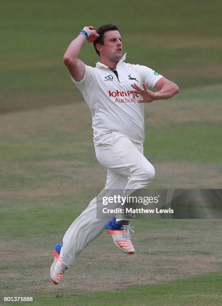 Steven Mullaney of Nottinghamshire in action during the Specsavers County Championship Division Two match between Nottinghamshire and Kent at Trent...