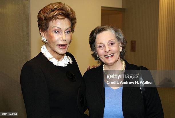 Lady Mercia Harrison and actress Dana Ivy attend MoMA's "Rex Harrison: A Centenary Tribute" on March 5, 2008 in New York City.
