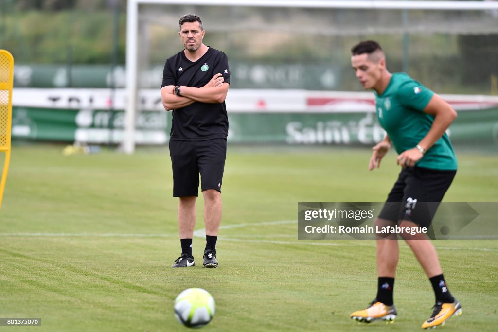 Training session of AS Saint-Etienne