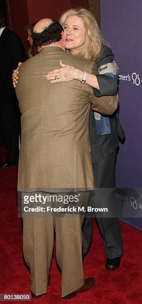 Actor Jason Alexander and actress Blythe Danner attend the Alzheimer's Association's 16th Annual "A Night At Sardi's" at the Beverly Hills Hotel on...