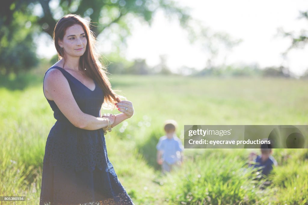 Young American Rural Family on Colorado Farm