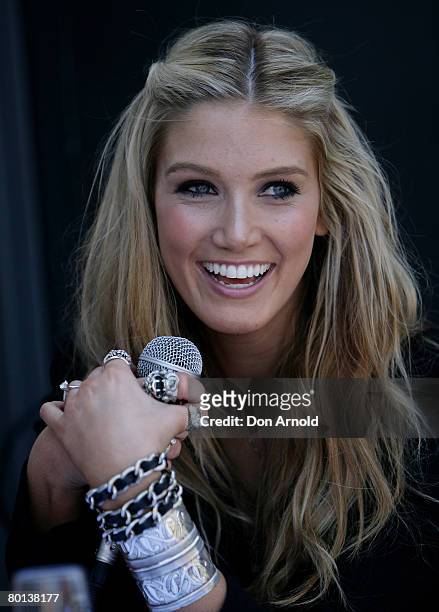Delta Goodrem attends the ARIA Chart Awards at Doltone House on March 6, 2008 in Sydney, Australia.