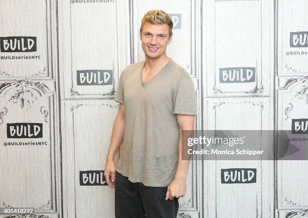 Singer-songwriter Nick Carter discusses the new show "Boy Band" at Build Studio on June 26, 2017 in New York City.